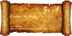 Zsebe Alinda névjegykártya